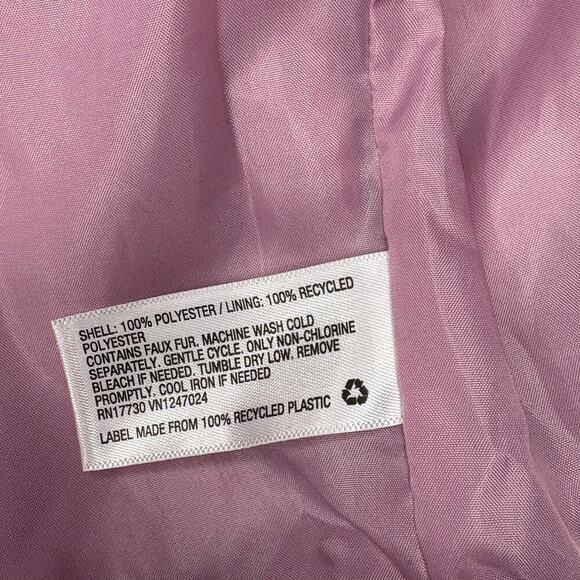 NWT Universal Thread Lavender Purple Cozy Preppy Sherpa Bomber Jacket Women Sz L - Picture 5 of 5